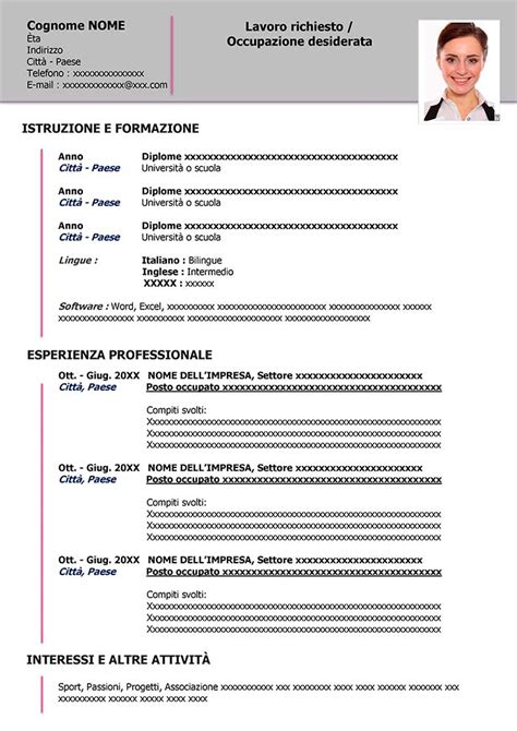 ilmainen cv|Modelli di Curriculum Vitae Da Compilare: Scegli Il Tuo 